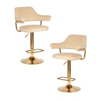 Набор 2 шт Стул барный DOBRIN CHARLY GOLD, бежевый велюр (MJ9-10)
