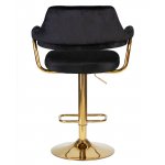 Набор 2 шт Стул барный DOBRIN CHARLY GOLD, черный велюр (MJ9-101)