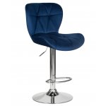 Набор 2 шт Стул барный DOBRIN BARNY, синий велюр (MJ9-117)