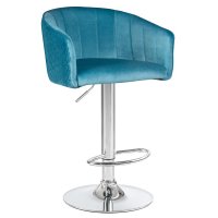 Стул барный DOBRIN DARCY, морской волны велюр (1922-7)