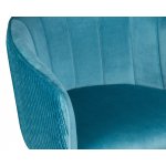 Стул барный DOBRIN DARCY, морской волны велюр (1922-7)