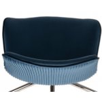 Набор 2 шт Кресло офисное DOBRIN DORA, синий велюр (1922-20), хромированная сталь