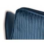 Набор 2 шт Кресло офисное DOBRIN DORA, синий велюр (1922-20), хромированная сталь