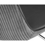 Набор 2 шт Кресло офисное DOBRIN DORA, серый велюр (1922-19), хромированная сталь