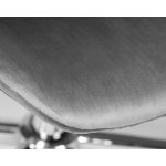 Кресло офисное DOBRIN DORA, серый велюр (1922-19), хромированная сталь