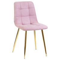 Стул обеденный DOBRIN ALEX, золотые ножки, сиреневая ткань (UF860-04B)