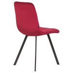 Стул обеденный DOBRIN ALEX SQUARE, черные матовые ножки, бордовый велюр (V108-85)