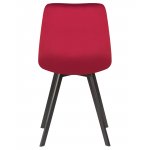 Стул обеденный DOBRIN ALEX SQUARE, черные матовые ножки, бордовый велюр (V108-85)