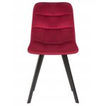 Стул обеденный DOBRIN ALEX SQUARE, черные матовые ножки, бордовый велюр (V108-85)