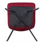 Стул обеденный DOBRIN ALEX SQUARE, черные матовые ножки, бордовый велюр (V108-85)