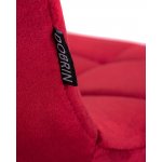 Стул обеденный DOBRIN ALEX SQUARE, черные матовые ножки, бордовый велюр (V108-85)