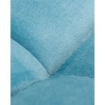 Стул обеденный DOBRIN ALEX SQUARE, белые ножки, морской волны велюр (V108-57)