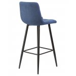 Набор 2 шт Стул барный DOBRIN NICOLE, черные матовые ножки, синяя ткань (UF860-14B)