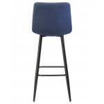 Набор 2 шт Стул барный DOBRIN NICOLE, черные матовые ножки, синяя ткань (UF860-14B)