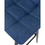 Набор 2 шт Стул барный DOBRIN NICOLE, черные матовые ножки, синяя ткань (UF860-14B)