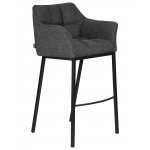 Стул барный DOBRIN LUCAS, серая ткань (F-22)