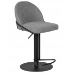 Стул барный DOBRIN OLIVER, серая ткань (FLY1347-17)
