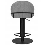 Стул барный DOBRIN OLIVER, серая ткань (FLY1347-17)