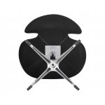 Кресло дизайнерское DOBRIN SWAN, черная ткань AF9, алюминиевое основание