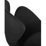 Кресло дизайнерское DOBRIN SWAN, черная ткань AF9, алюминиевое основание