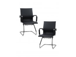 Набор 2 шт Офисное кресло для посетителей DOBRIN CODY, чёрный Набор 2 шт Офисное кресло для посетителей DOBRIN CODY, чёрный