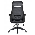 Офисное кресло для руководителей DOBRIN STEVEN BLACK, чёрный пластик, чёрная ткань