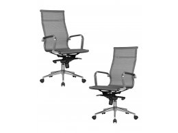 Набор 2 шт Офисное кресло для персонала DOBRIN CARTER, серый