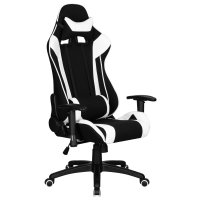 Кресло игровое DOBRIN DALLAS, черно-белая ткань