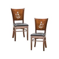 Набор 2 шт Стул обеденный DOBRIN JERRY, шоколад, чёрный