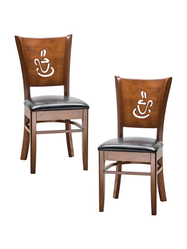 Набор 2 шт Стул обеденный DOBRIN JERRY, шоколад, чёрный