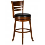 Набор 2 шт Вращающийся полубарный стул DOBRIN WILLIAM COUNTER, шоколад, черный
