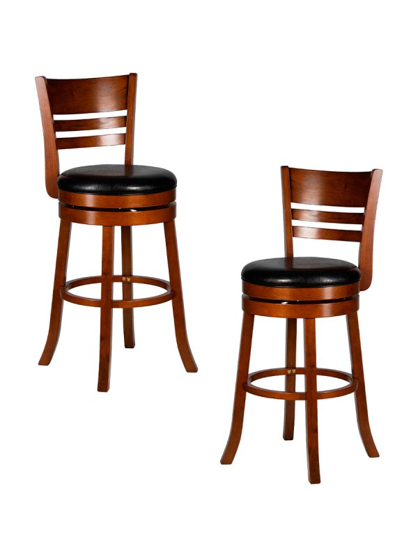 Набор 2 шт Вращающийся полубарный стул DOBRIN WILLIAM COUNTER, шоколад, черный