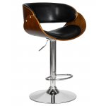 Набор 2 шт Стул барный DOBRIN JOHN, цвет сиденья черный глянец PU ABD 002