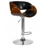 Набор 2 шт Стул барный DOBRIN JOHN, цвет сиденья черный глянец PU ABD 002