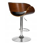 Набор 2 шт Стул барный DOBRIN JOHN, цвет сиденья черный глянец PU ABD 002