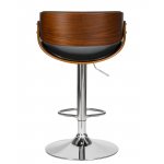 Набор 2 шт Стул барный DOBRIN JOHN, цвет сиденья черный глянец PU ABD 002