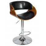 Набор 2 шт Стул барный DOBRIN JOHN, цвет сиденья черный глянец PU ABD 002