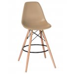 Набор 2 шт Стул барный DOBRIN DSW BAR, ножки светлый бук, цвет сиденья бежевый (GR-03)