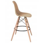 Набор 2 шт Стул барный DOBRIN DSW BAR, ножки светлый бук, цвет сиденья бежевый (GR-03)