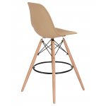 Набор 2 шт Стул барный DOBRIN DSW BAR, ножки светлый бук, цвет сиденья бежевый (GR-03)