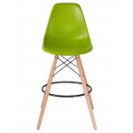 Стул барный DOBRIN DSW BAR, ножки светлый бук, цвет сиденья салатовый (G-08)