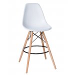 Набор 2 шт Стул барный DOBRIN DSW BAR, ножки светлый бук, цвет сиденья белый (W-02)