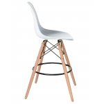 Набор 2 шт Стул барный DOBRIN DSW BAR, ножки светлый бук, цвет сиденья белый (W-02)