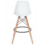 Набор 2 шт Стул барный DOBRIN DSW BAR, ножки светлый бук, цвет сиденья белый (W-02)