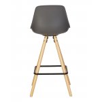Стул полубарный DOBRIN RONNI, ножки светлый бук, тёмно-серый (GR-04)