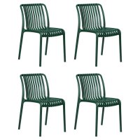 Набор 4 шт Стул обеденный DOBRIN WALTER, темно-зеленый