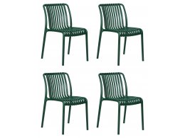 Набор 4 шт Стул обеденный DOBRIN WALTER, темно-зеленый