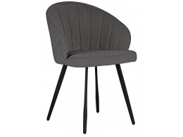 Стул обеденный DOBRIN NAOMI, ЭМАЛЬ ЧЕРНЫЙ МУАР велюр Catania Chocolate