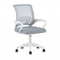 Кресло офисное TopChairs Simple SN серый пластик белый