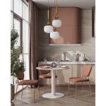 Стул обеденный Gigi коричневый букле розовые ножки